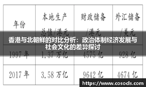 香港与北朝鲜的对比分析：政治体制经济发展与社会文化的差异探讨
