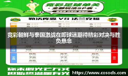 竞彩朝鲜与泰国激战在即球迷期待精彩对决与胜负悬念